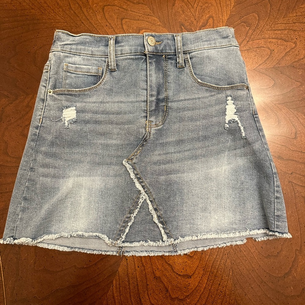 Hippie Girl Jean Skirt w/ shorts underneath
